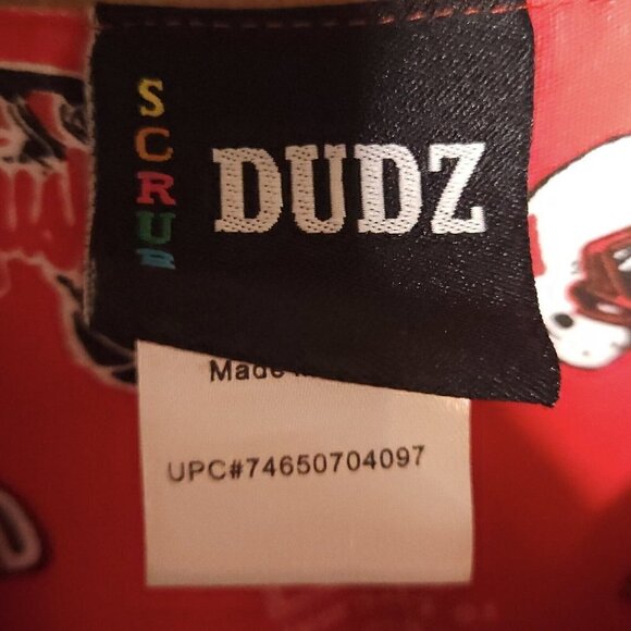 Scrub Dudz Red University Of Nebraska Scrub Top Small - Picture 4 of 6